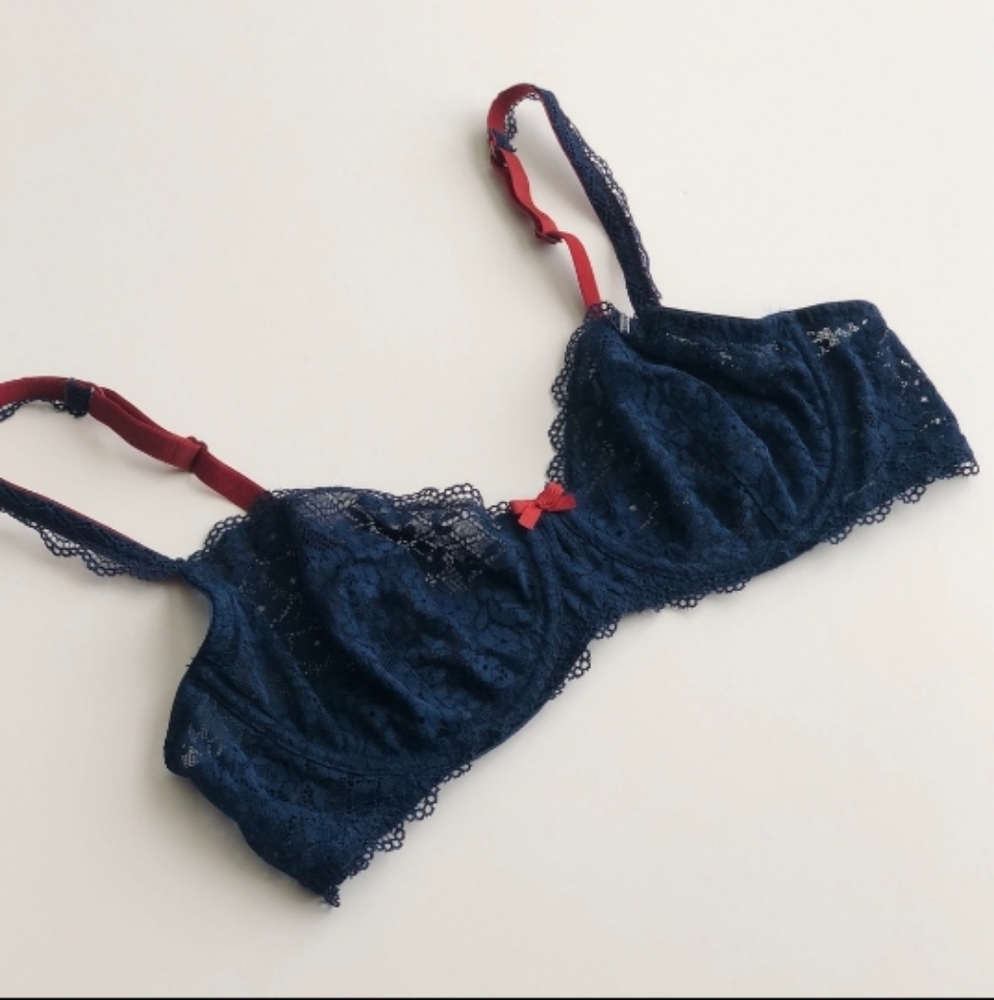 Gilligan & O'Malley blue lace bra